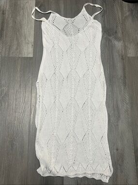 Woman’s swimsuit cover up dress with slits on the side and open back/ size M